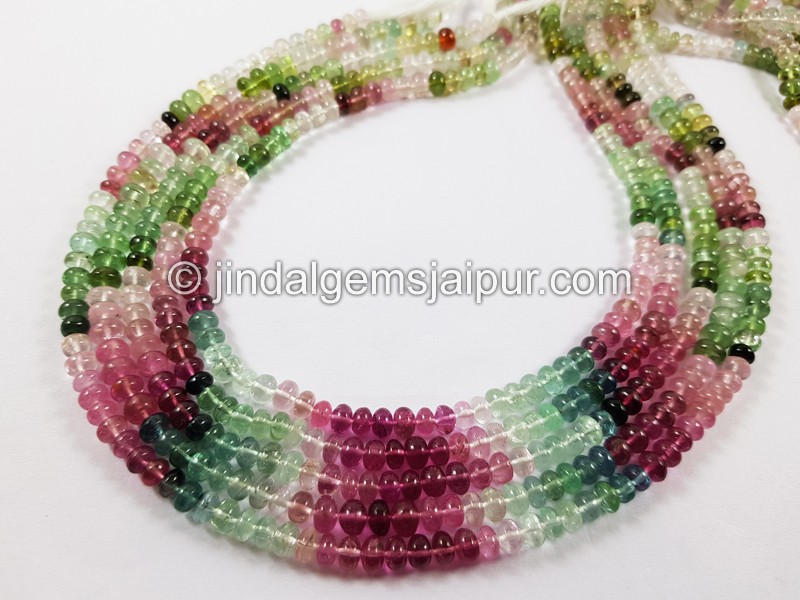 Afghan Tourmaline Smooth Roundelle Beads